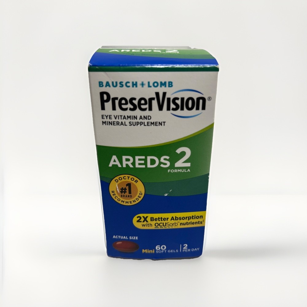 PreserVision AREDS 2 Eye Vitamins, Lutein and Zeaxanthin 60 SG Exp 03/2027