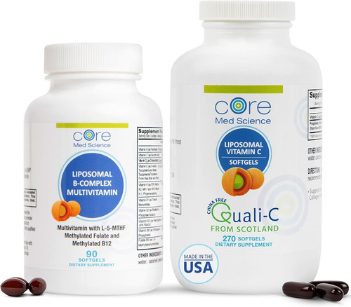 Core Med Science Liposomal Vitamin B-Complex & C 1000mg Soft Gels…