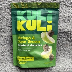 Kuli Kuli Moringa & Super Greens Gummies 60 Ct 30 Servings Green Apple Energy