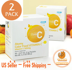 [US Seller] 2PKS ATOMY Color Food VITAMIN C Health Supplement (90Sticks x 2g)