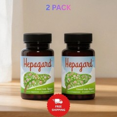 Pack of 2 Hepagard Natural Liver Support Supplement 30 Vegetable Capsules Detox