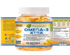 omega 3 fish oil capsules 3x strength 2600mg epa & dha, highest potency 120