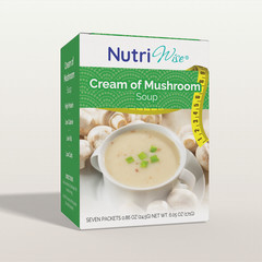 NutriWise Cream of Mushroom Soup, High Protein, Keto Diet Friendly, Low Carb 7ct