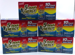 5PK 5-Hr Energy Regular Strength Berry, 1.93 Fl. Oz. Ea, 50 Total Bottles, 3/27+