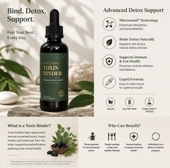 Global Healing Center MicroSomal Toxin Binder Detox Support 2 fl oz Liquid