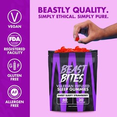 Valerian Infused Sleep and Nighttime Recovery Gummies – Beast Bites