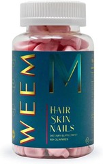WEEM Hair Skin and Nails Gummies – Supports Healthy Hair – Vegan biotin (Pack 2)