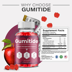 (3 Pack) Gumitide Weight Management Gummies, Gumitide Supplement (180 Gummies)