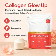 NEW Collagen Glow Up Powder New & Improved 14000mg 420g 30 Serving