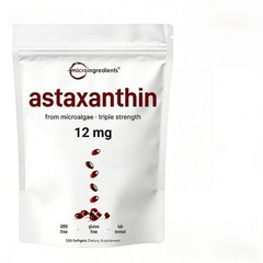 Micro Ingredients Natural Astaxanthin 12mg | 120 Softgels, Easy to Swallow