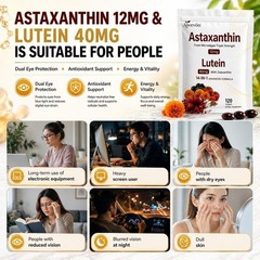 14-in-1 Astaxanthin 24mg & Lutein 40mg with Zeaxanthin Supplements