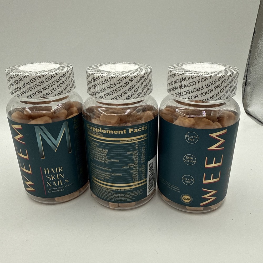 WEEM Hair Skin and Nails Gummies – Supports Healthy Hair (pack of 3)
