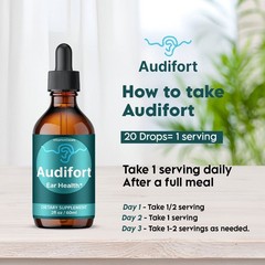 AudiFort Liquid Drops, All Natural Supplement, Audi Fort Drops (10 pack)