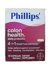 Phillips Colon Health Daily Probiotic Dietary Supplement 30ct Exp 2027 box dirty