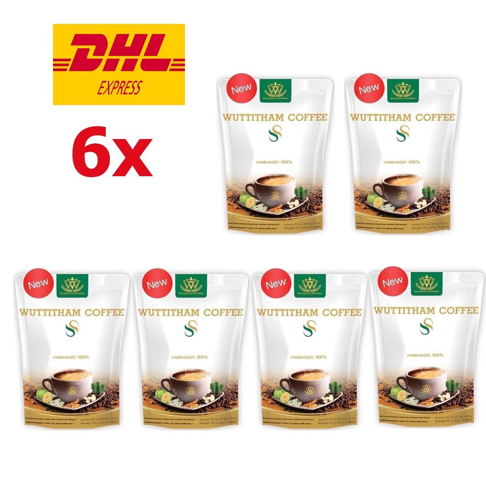 6x Wuttitham Instant Coffee Health Weight Control Slimming Drink Anti Aging
