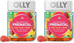 OLLY Prenatal Multivitamin Gummy – DHA, Folic Acid, Vitamins A&D, 84 Count