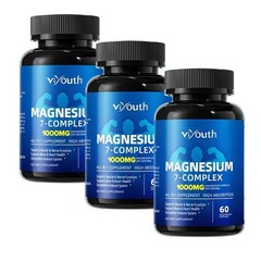 1-3PCS Viyouth Magnesium 7 Complex Capsules 60 Count Sleep Support Bone Health-+