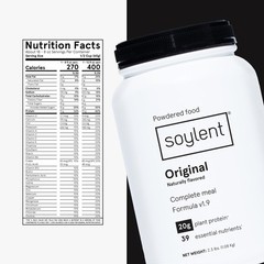 Soylent Complete Nutrition Gluten-Free Vegan Protein Meal Replacement Powder,