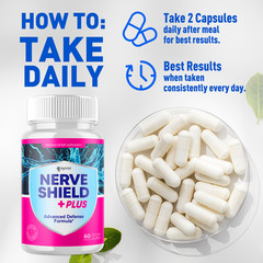 (2 Pack) Nerve Shield Nootropic All Natural NerveShield Supplement 120 Capsules