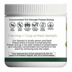 Spinach Powder Freeze Dried Fresh 3.2 Oz