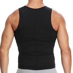 Men Neoprene Sauna Sweat Suit Waist Trainer Vest Fat Burn Body Shaper Tank Top