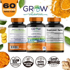 ✅ BEST EXTRA STRENGTH TURMERIC CURCUMIN GUMMIES ✅ EASY TO SWALLOW PREMIUM GUMMY