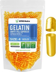 Capsules Express Size 4 Gold Empty Gelatin Capsules Kosher Gel Caps Pills Kosher