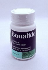 Bonafide Hot Flash & Night Sweats Relief Menopause Relief 28Ct Tablets Exp 04/27