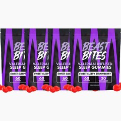 Valerian Infused Sleep and Nighttime Recovery Gummies – Beast Bites