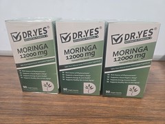 3x Dr. Yes Advanced Formula Moringa Capsules 12000mg 90ct (270 Total) EXP 06/27