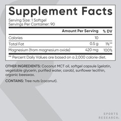 Magnesium Oxide 420mg (90 softgels)