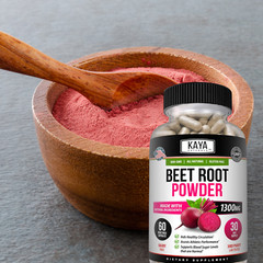 (2 Pack) Organic Beet Root Powder 1300mg Per Serving, 120 Capsules Total