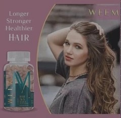 WEEM Hair Skin Nails Gummies Vegan Biotin Vitamins Healthy Hair 3Pk Exp.12/2026