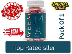 WEEM Hair Skin and Nails Gummies – Supports Healthy Hair – Vegan biotin (Pack 1)