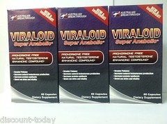 Build Muscle Strength Viraloid Natural Testosterone Booster Burn Fat 3 Bottles