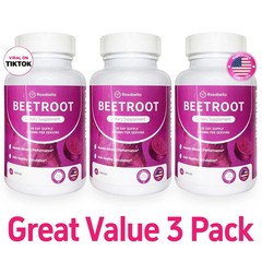 3PCS Rosabella Organic Beet Root 60 CapsulesNatural Energy Boost Blood Pressure