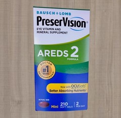Preservision AREDS 2 210 Count Eye Vitamin Mini Soft Gels Antioxidant Supplement