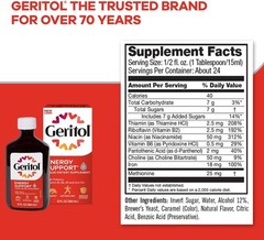 Liquid Iron Supplement 12oz Energy Support B Vitamins Easy to Swallow