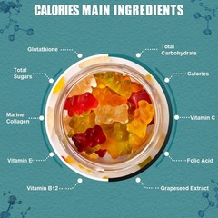 Glutathione Skin Whitening Gummies Brightening Anti-Aging Skin Care Supplement
