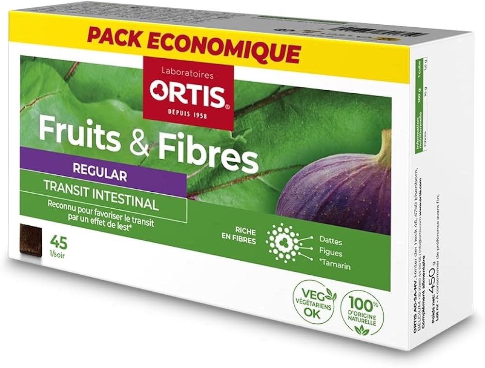 Ortis Fruits & Fibres Regular 45 Squares to Chew