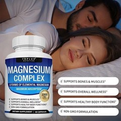 Toplux Nutrition Magnesium Complex 1000mg Supports 8 Elemental Magnesium 1-3Pack