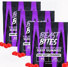 Valerian Infused Sleep and Nighttime Recovery Gummies – Beast Bites