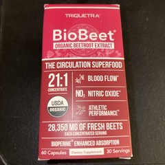 BioBeet Max Beet Root Capsules – 21:1 Concentrate for Enhanced Vascular Health