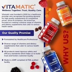 NEW Vitamatic Sugar Free Moringa Gummies 10000mg 60 Pectin Based Gummies