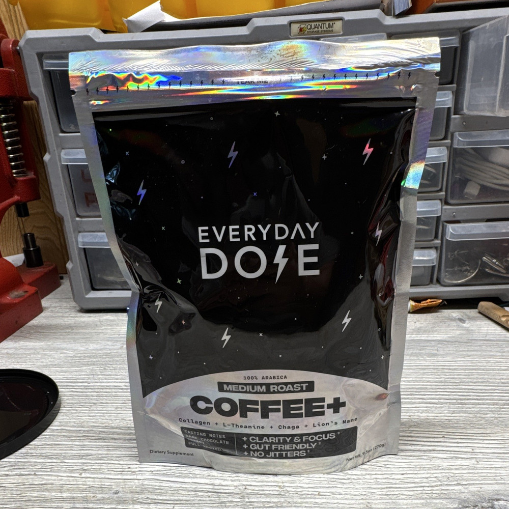 Everyday Dose Coffee+ Medium Roast Powder w/ Collagen, Focus, 9.5 oz