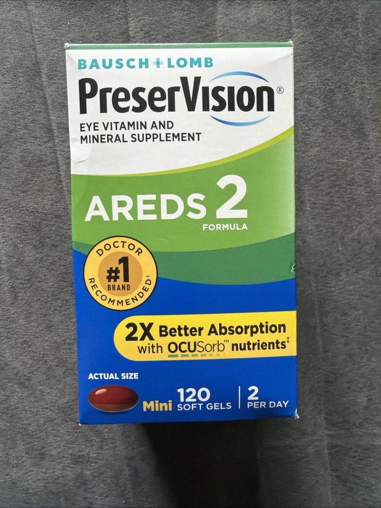 PreserVision Areds 2 Eye Vitamin and Mineral – 120 Softgels Exp 9/26