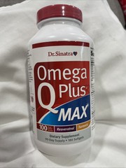 Dr. Sinatra Omega Q Plus MAX – Heart Health 100mg of CoQ10 Turmeric 180 softgel@