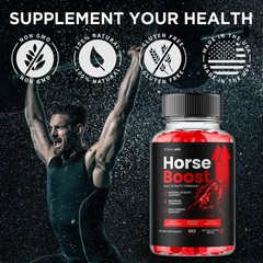 (1 Pack) Horse Boost ACV Gums Male Health Support Formula HorseBoost 60 Gummies