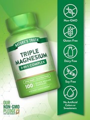 Triple Magnesium Complex | 420mg | 100 Capsules | Non-GMO | by Nature’s Truth