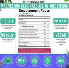 Adndale 90ct 15-in-1 Magnesium Glycinate Gummies 400 mg/serv- with Magnesium …